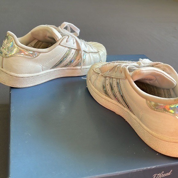 Adidas Superstar Iridescent Holographic White Size 1 - Picture 8 of 10